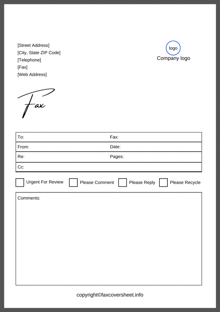 Free Easy Fax Cover Sheet Template in PDF