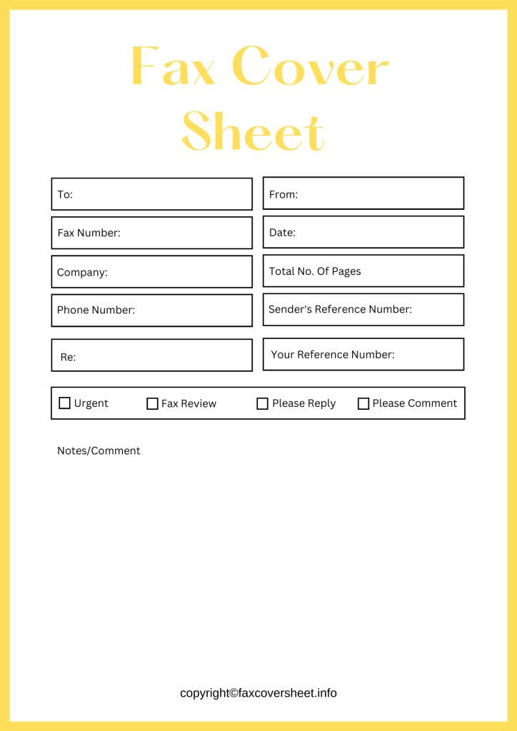 Free Fax Cover Sheet Template PDF