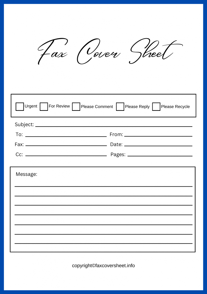 Free Fax Memo Cover Sheet Template in PDF