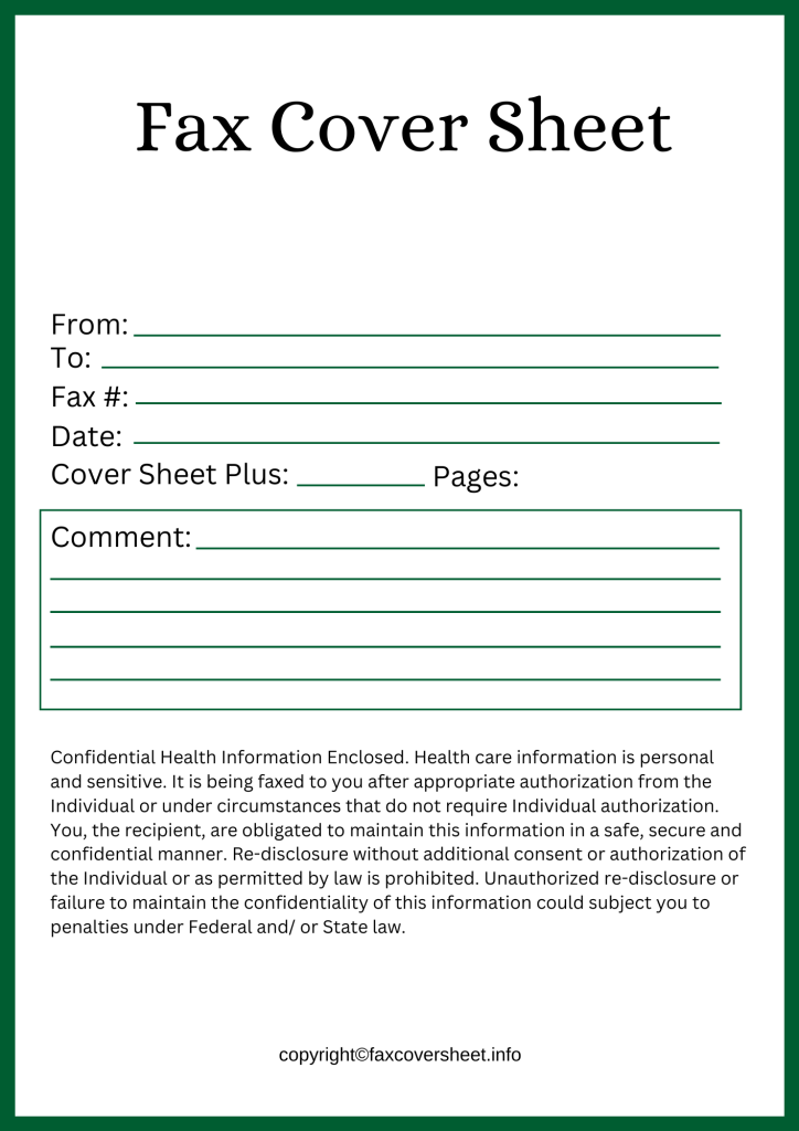 Free United HealthCare Fax Cover Sheet Template PDF