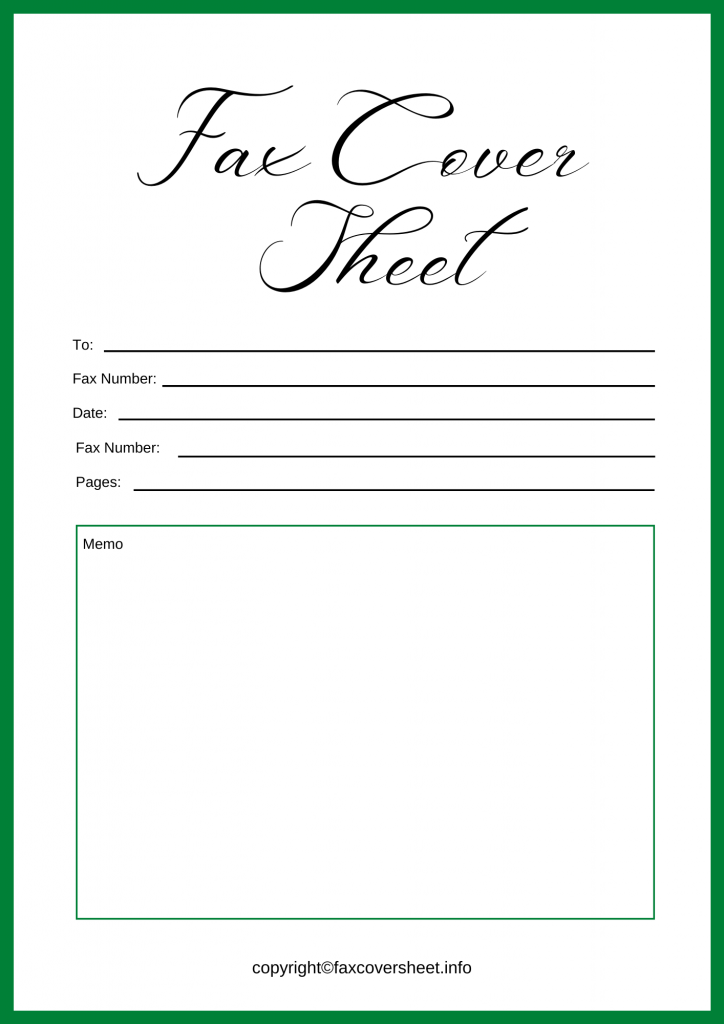 Handwritten Fax Cover Sheet