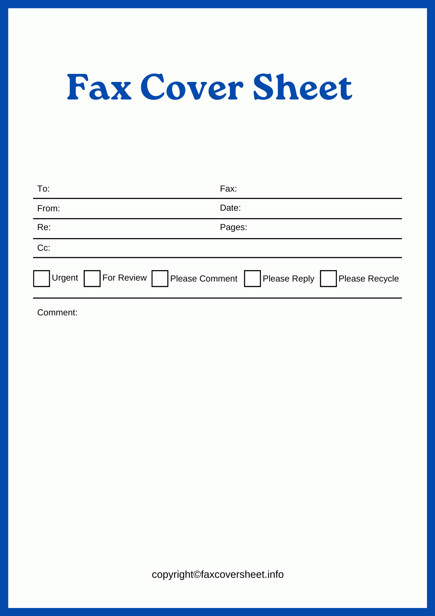 How to Fill Out A Fax Cover Letter? | Printable Templates