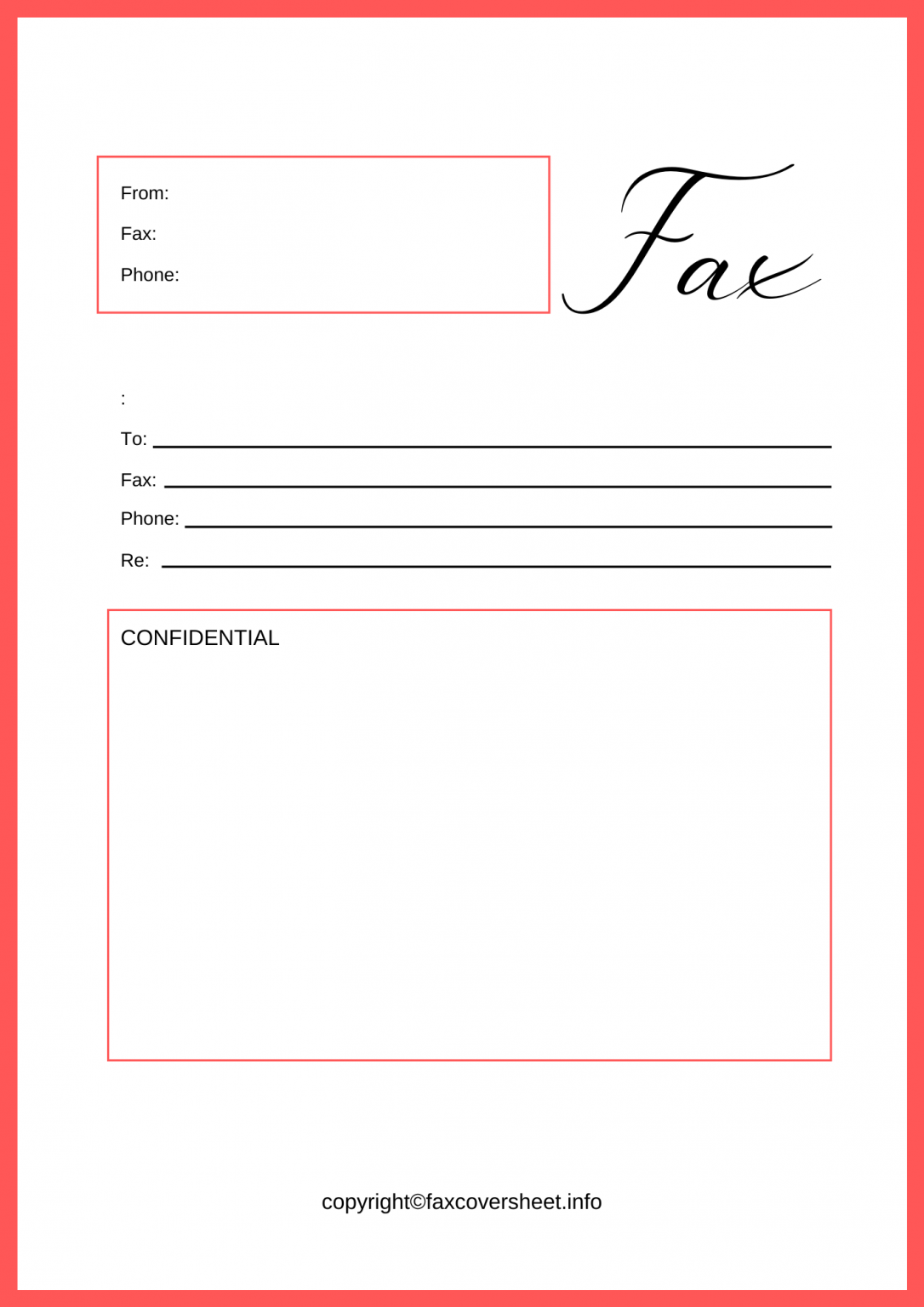 Simple Fax Cover Sheet Templates Printable in PDF & Word