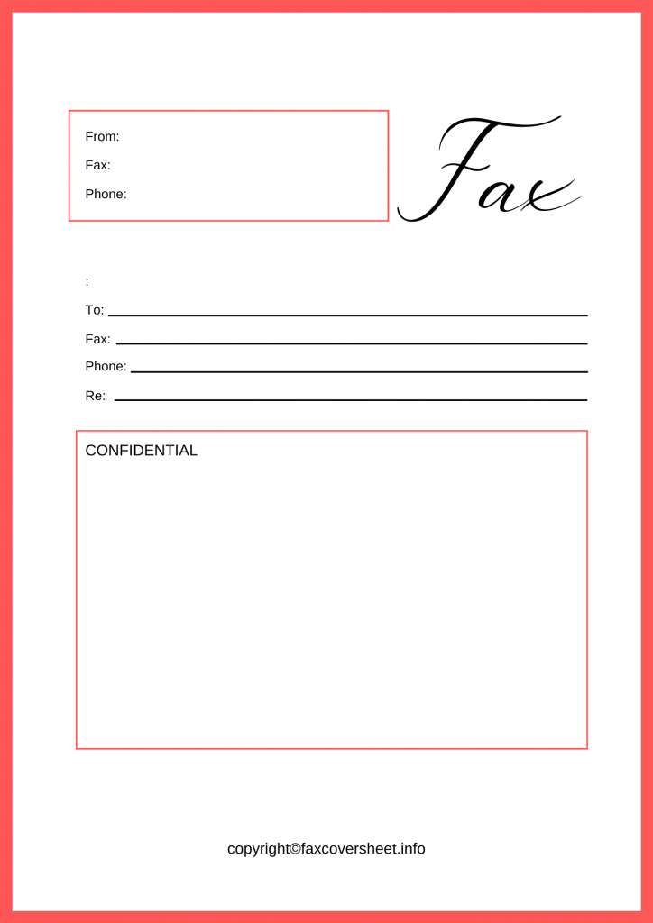 Simple Fax Cover Sheet