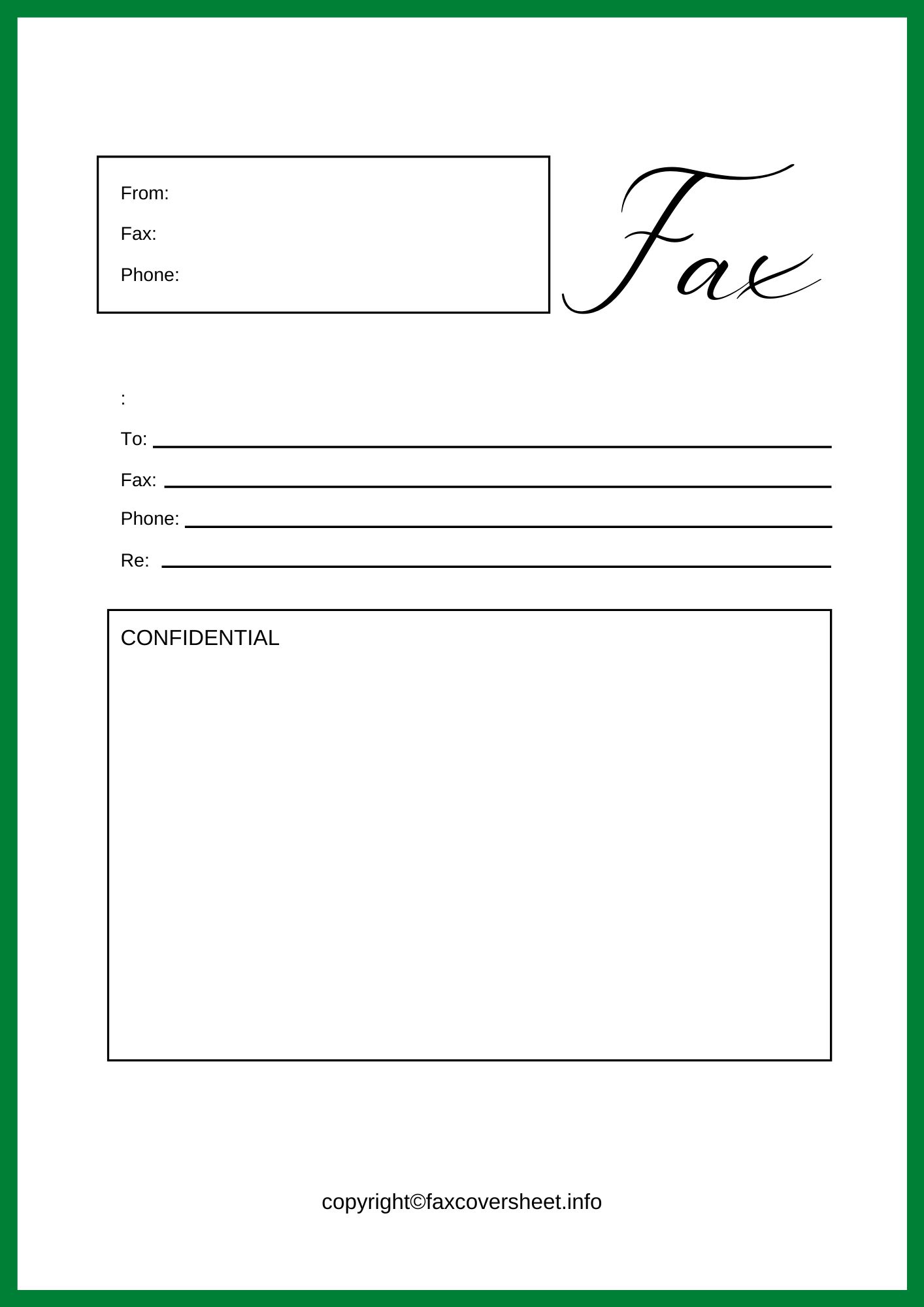 Simple Fax Cover Sheet Templates Printable in PDF & Word
