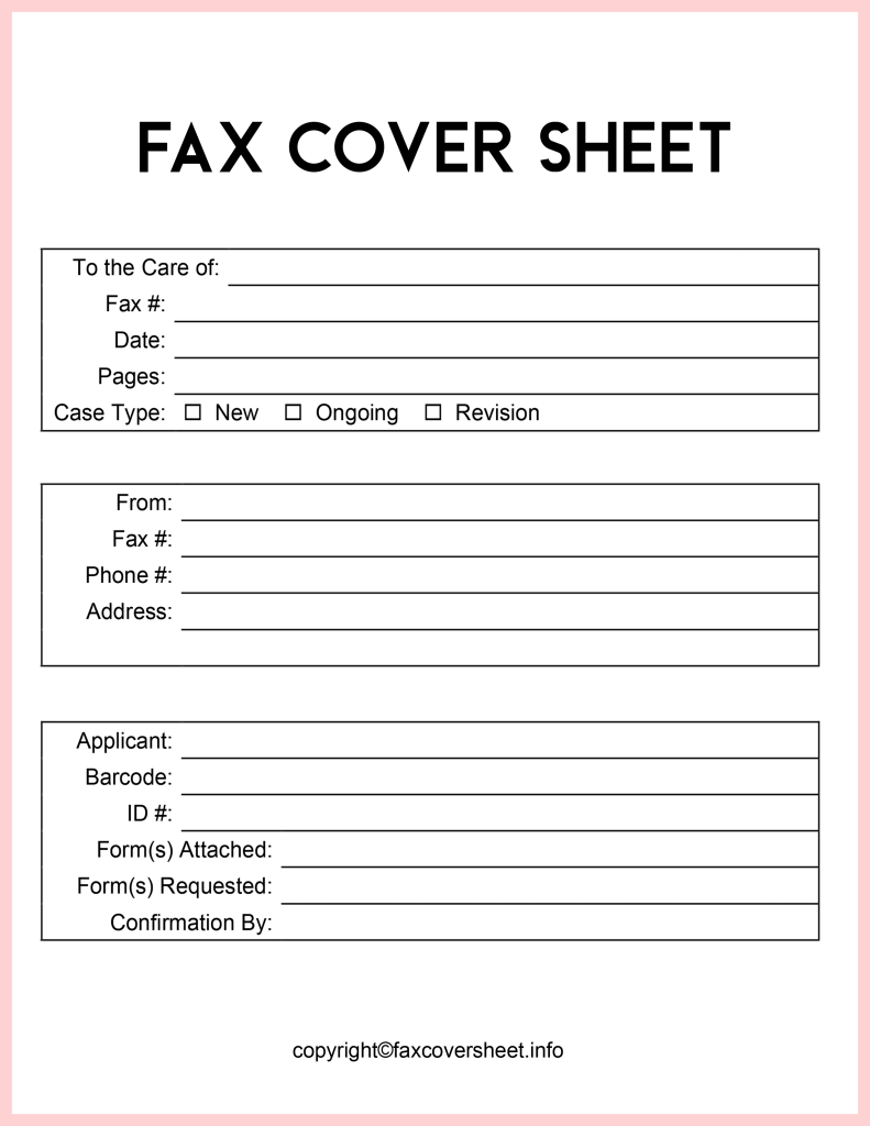 Social Security Fax Cover Letter Template