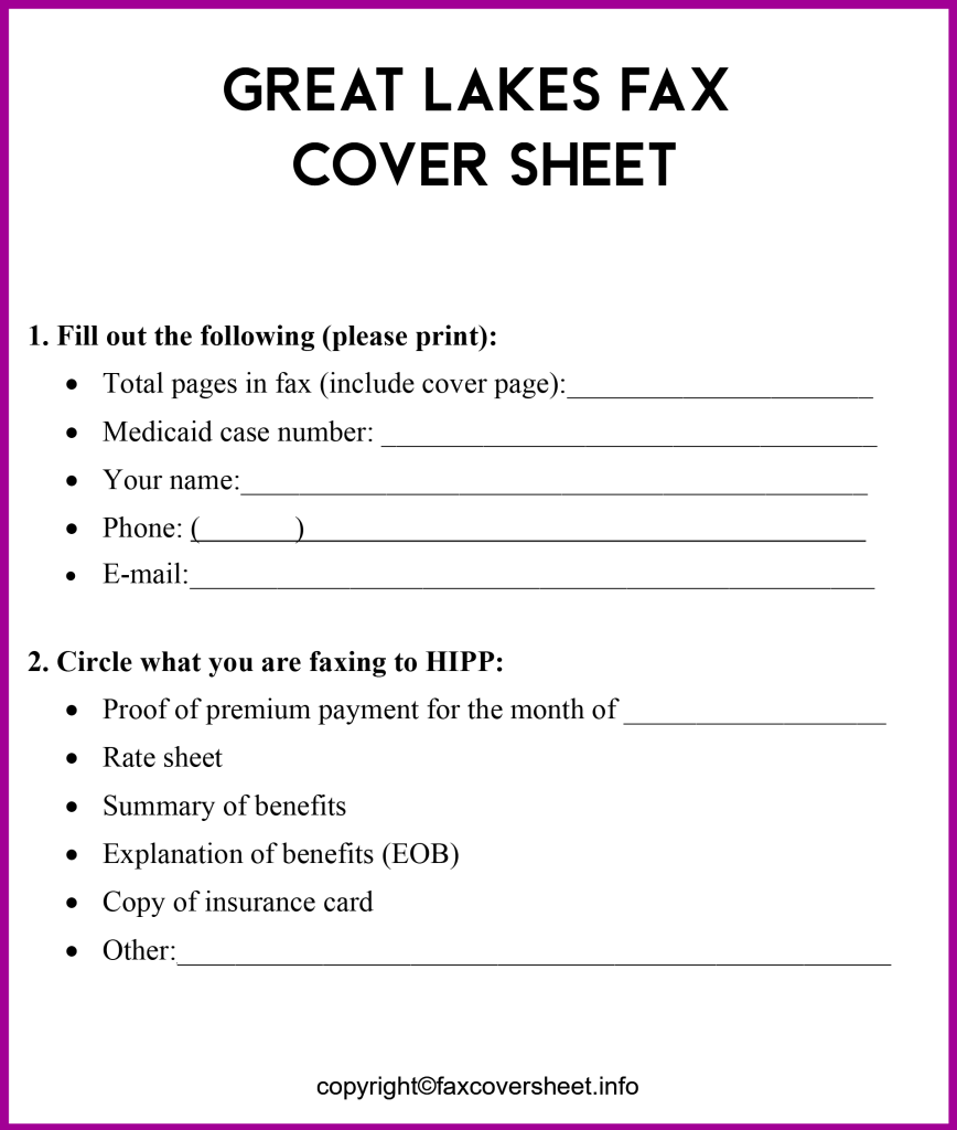 Free Health Insurance Premium Payment Fax Cover Sheet Template PDF