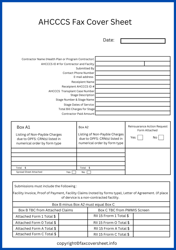 Free Prior Authorization Forms Fax Cover Sheet Template PDF