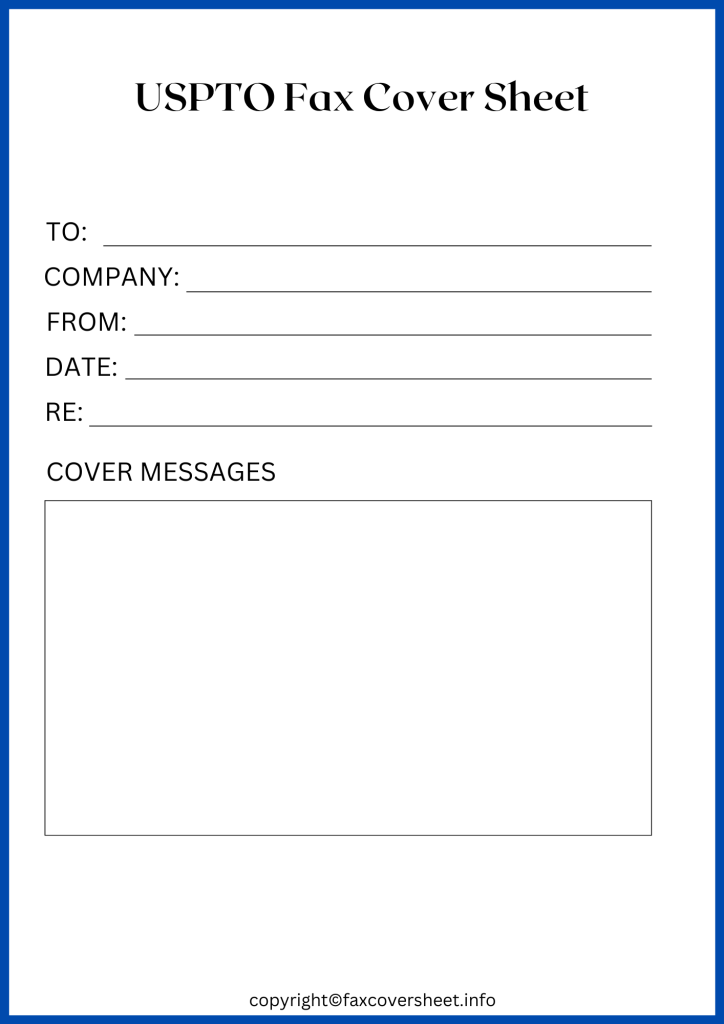 Free USPTO Fax Cover Sheet Template in PDF