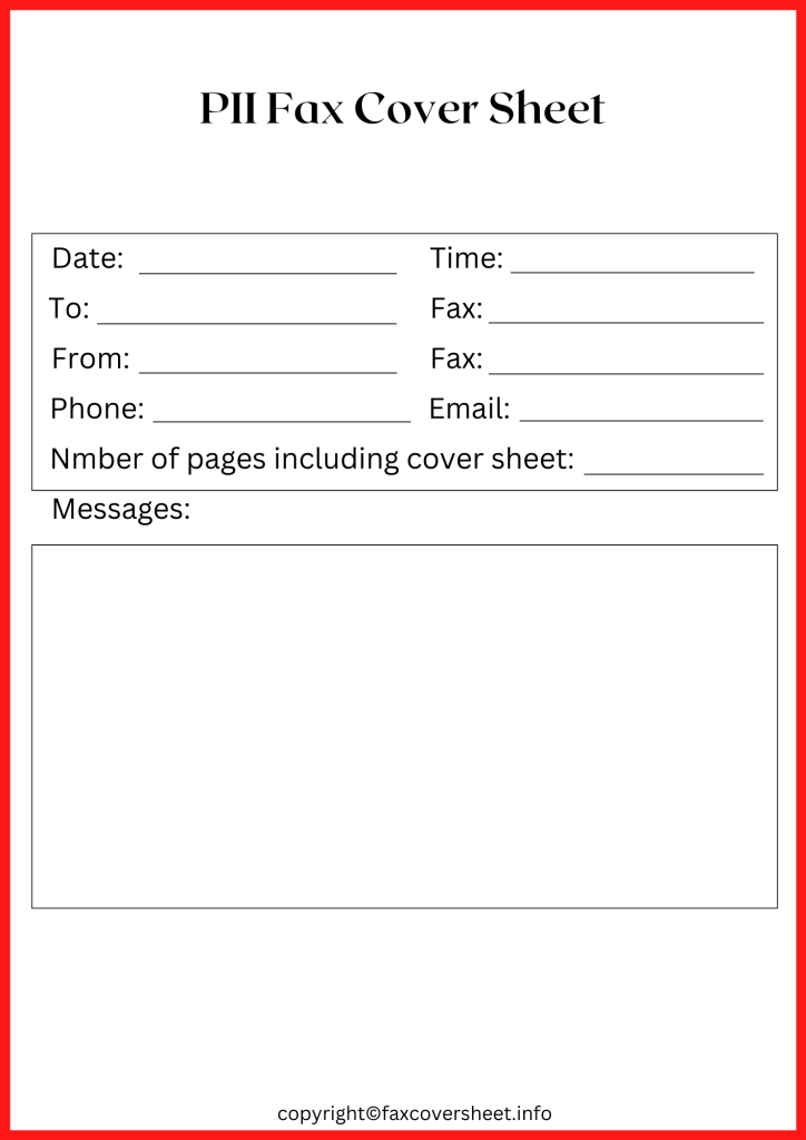 PII Fax Cover Sheet Template In PDF Personal Information   PII Fax Cover Sheet 724x1024 