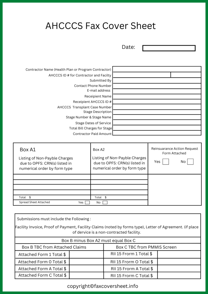 Prior Authorization Forms Fax Cover Letter Template