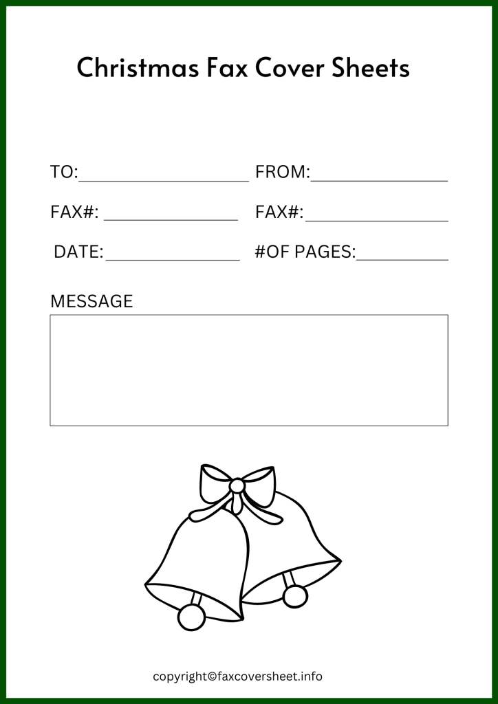 Christmas Fax Cover Letter Template